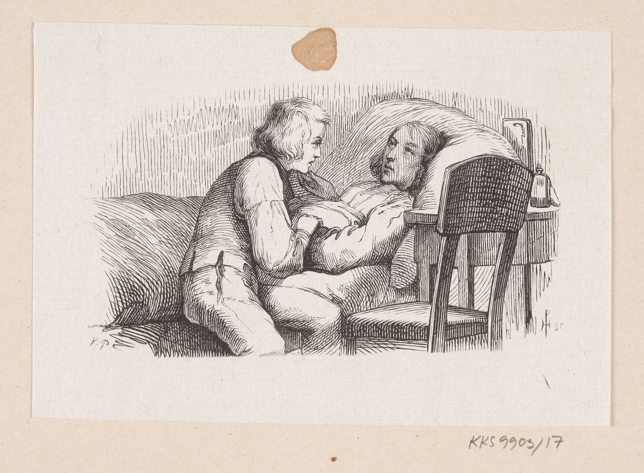 Illustration till "Reskamraten" i H.C. Andersen, "Sagor och berättelser", volym 1 av H.P. Hansen