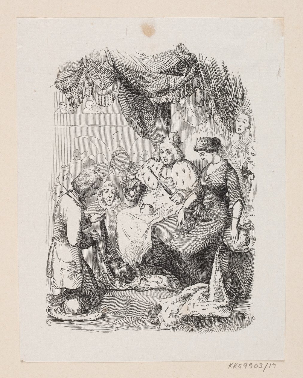 Illustration till "Reskamraten" i H.C. Andersen, "Sagor och berättelser", volym 1 av H.P. Hansen