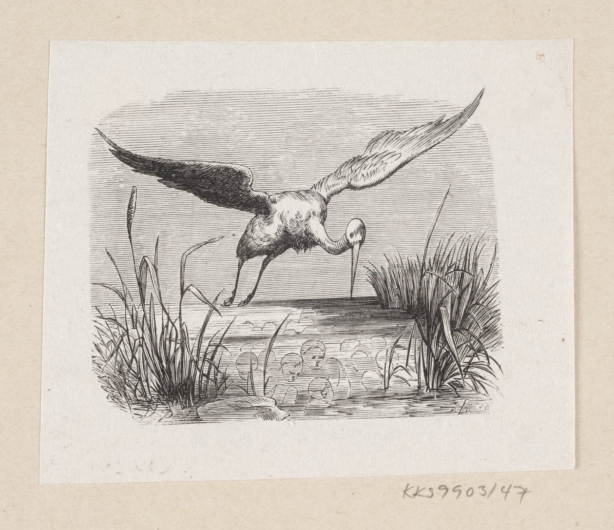 Illustration till "Storkarna" i H.C. Andersen, "Sagor och berättelser", volym 1 av H.P. Hansen