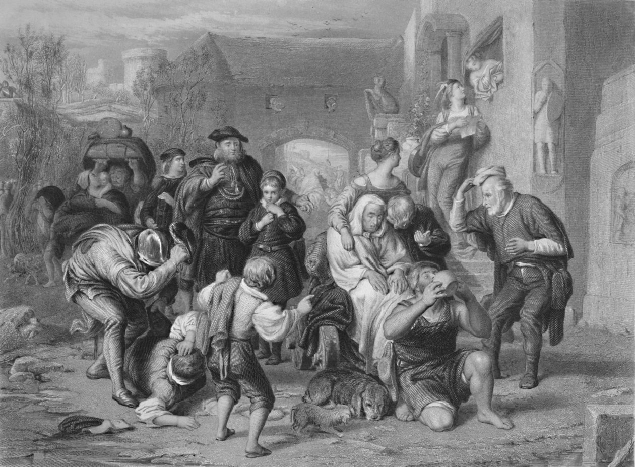 Människans sju åldrar som du gillar det, c1870 av H. Bourne