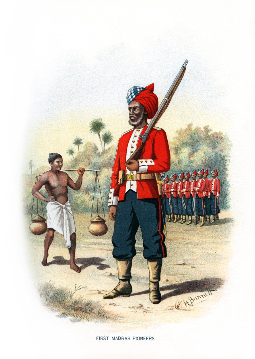 Första Madras Pioneers, c1890. av H. Bunnett