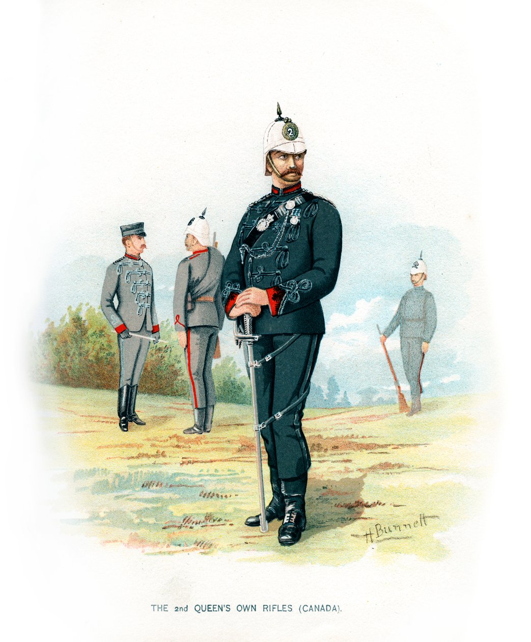 The 2nd Queens Own Rifles Kanada, c1890. av H. Bunnett