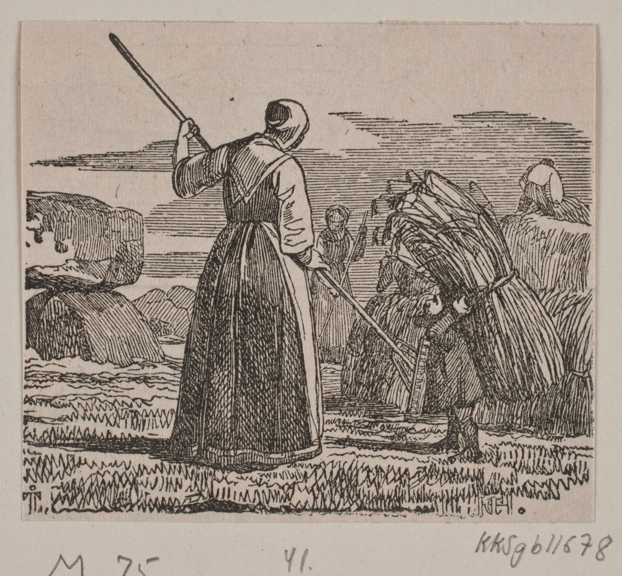 Illustration för "Barnmorskan och trollet" av H. C. Henneberg