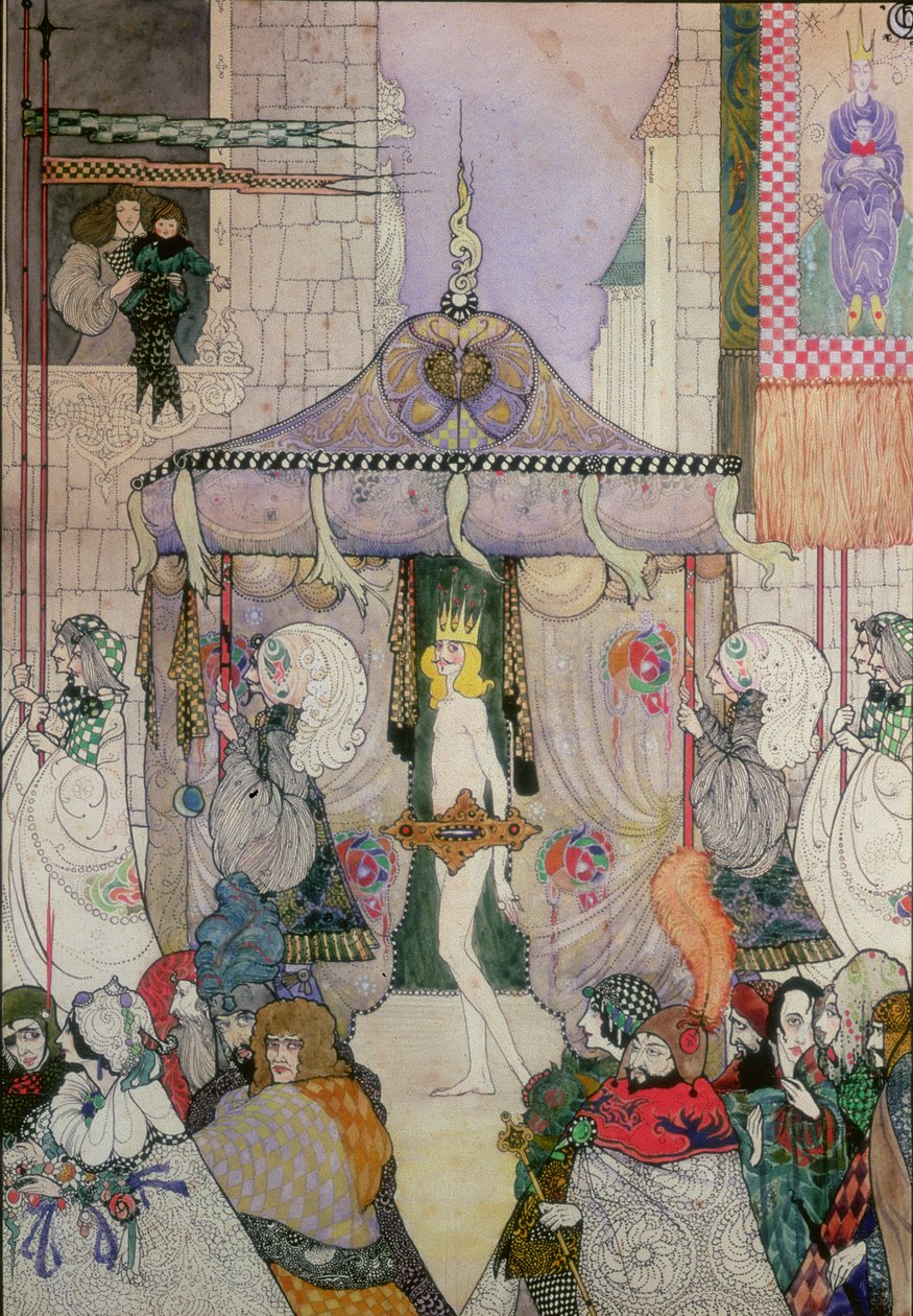 Illustration för Kejsarnas nya kläder skriven av Hans Christian Andersen (1805-75) av H. Clarice