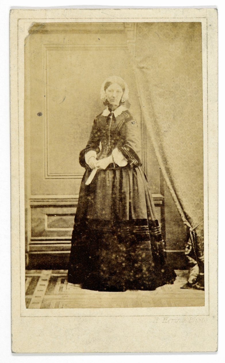 Carte-de-visite av Florence Nightingale, ca 1858 (bw-foto) av H. Hering