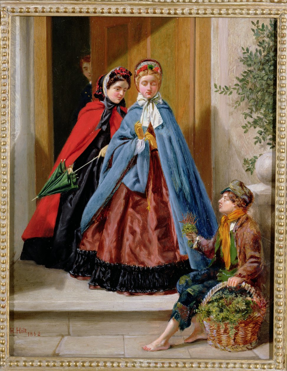 Blomsterförsäljaren, 1862 av H. Hilt