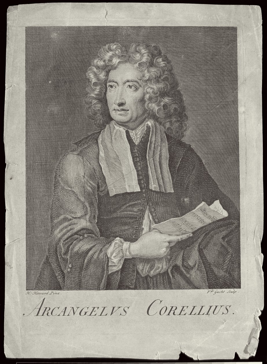 Arcangelo Corelli (1653-1713) graverad av Van der Gucht av H. Howard