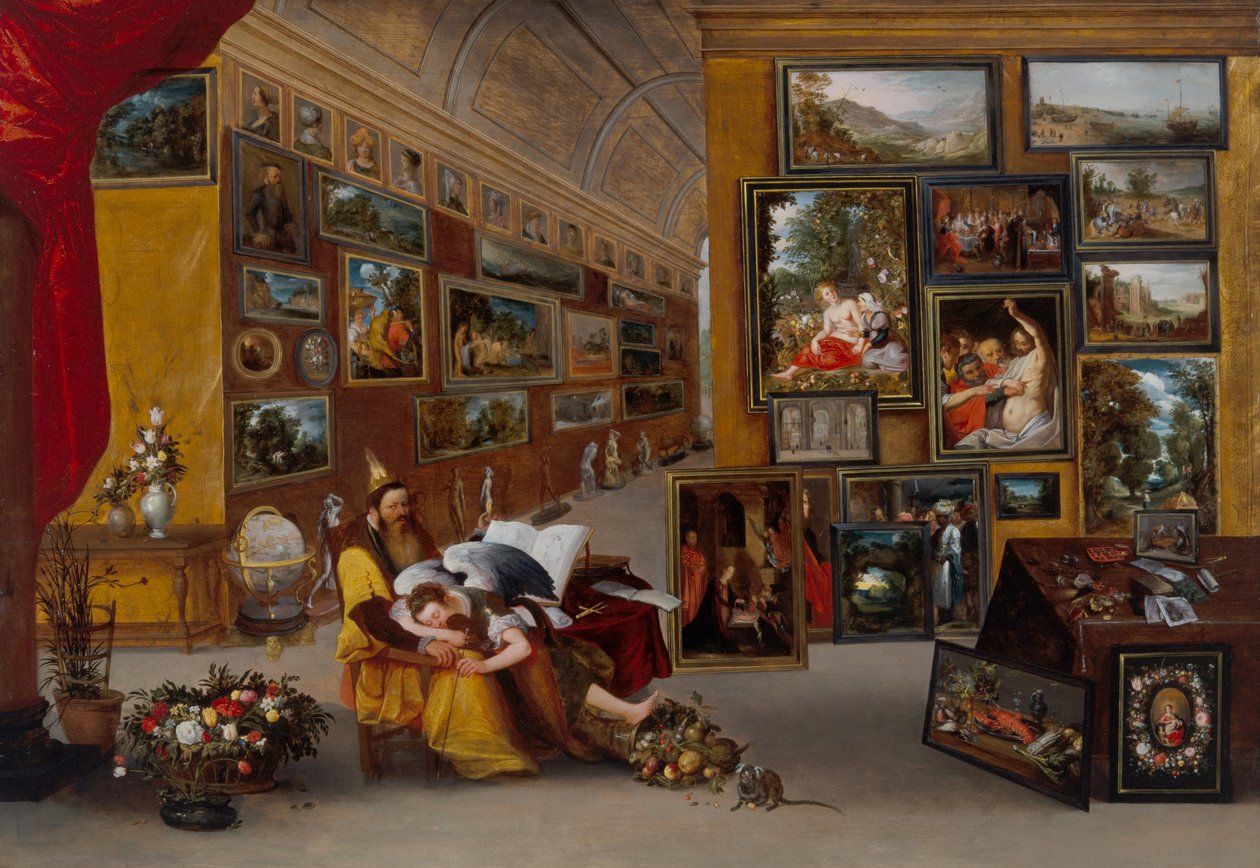 Interiören Av Ett Bildgalleri Med Allegoriska Bilder av H. II & Brueghel Jan I (1568 1625) Francken