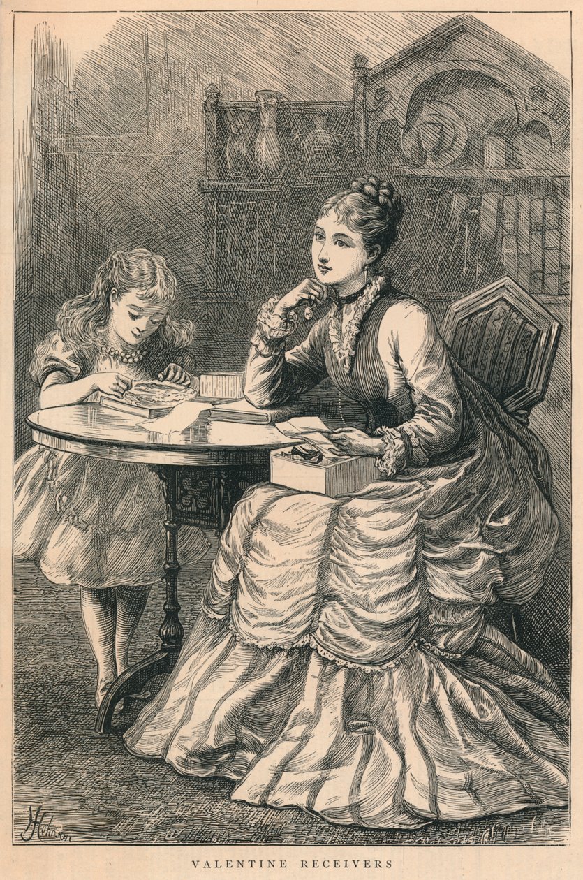 Alla hjärtans mottagare, 1875. av H. Johnson
