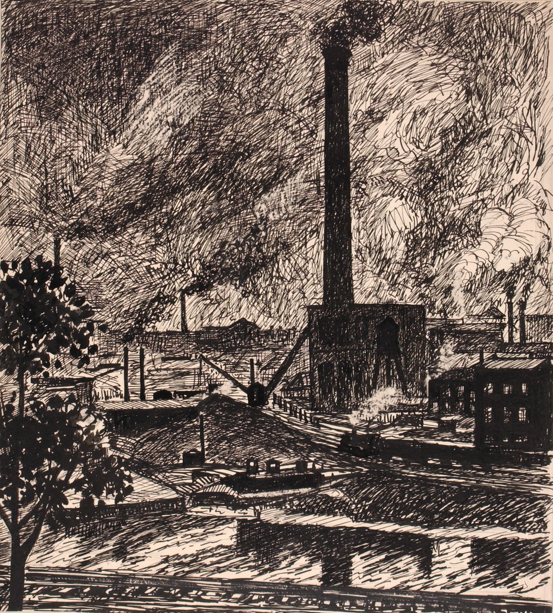 Utan titel (industriscen) av H. Lyman Sayen