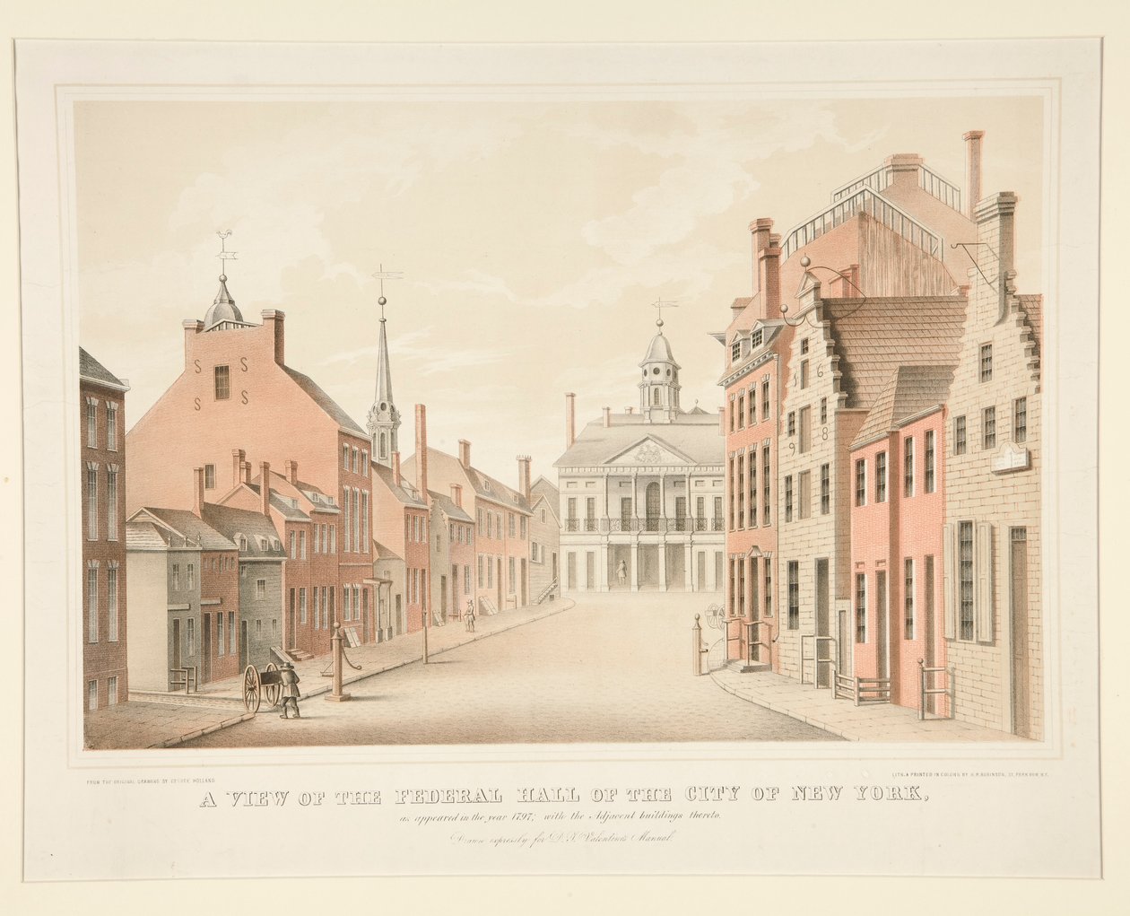 En vy av Federal Hall of the City of New York av H. R. Robinson