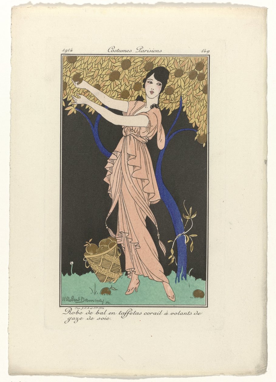 Journal des Dames et des Modes, Costumes Parisiens, 1914, nr 149: Ball (...) av H. Robert Dammy