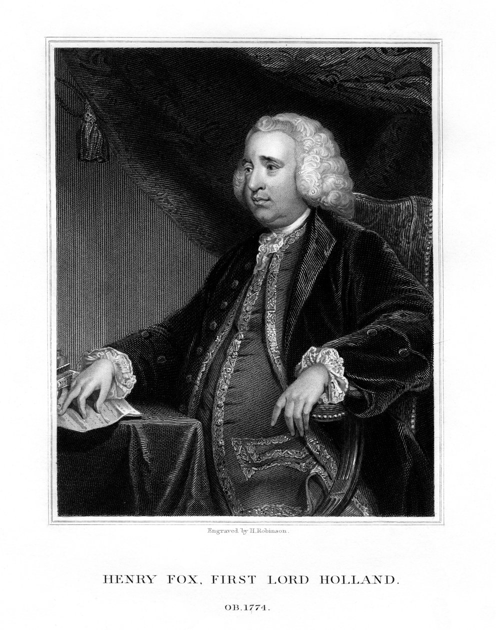 Henry Fox, 1:e baron Holland, whigstatsman, 1832. av H. Robinson