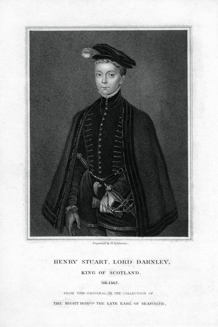 Henry Stuart, Lord Darnley, andra make till Mary, Queen of Scots, 1800-talet. av H. Robinson