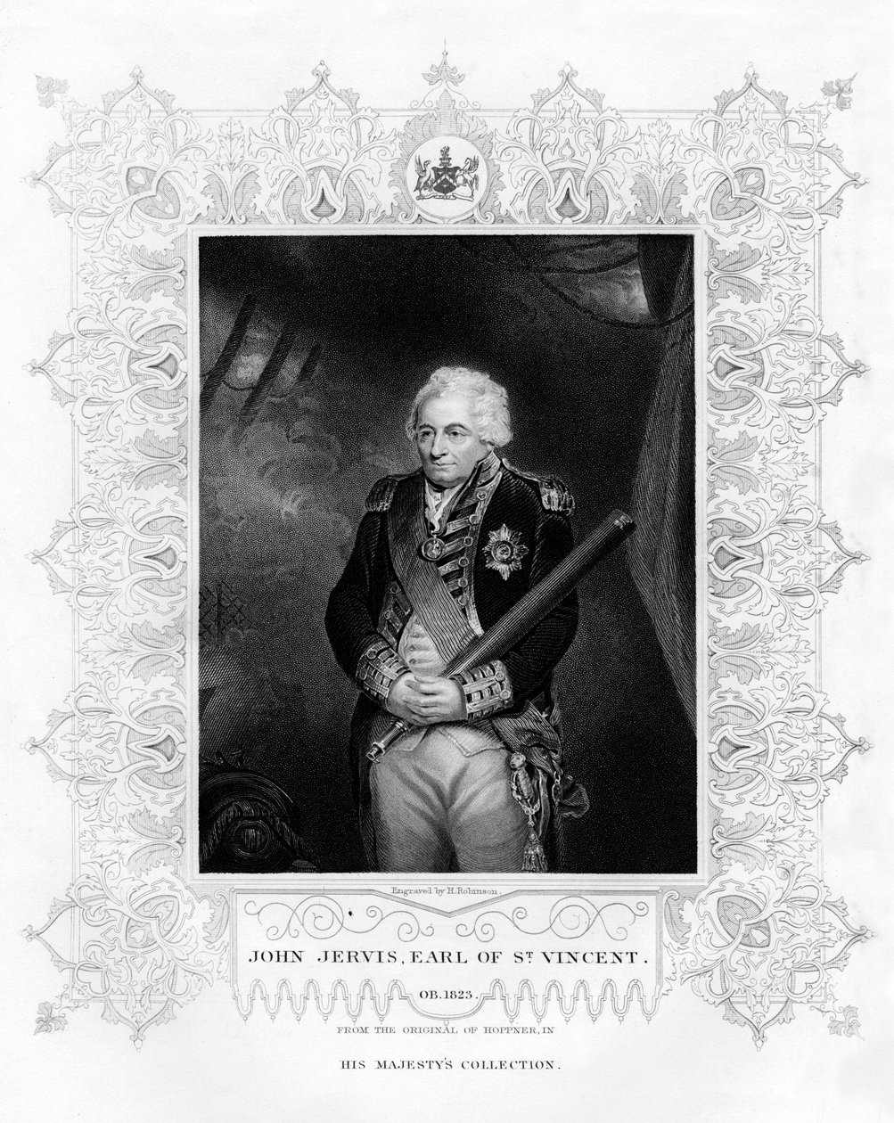 John Jervis, 1:e earl av St Vincent, amiral i Royal Navy, 1800-talet. av H. Robinson