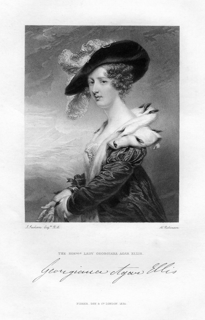 Lady Georgina Agar-Ellis, 1800-talet. av H. Robinson