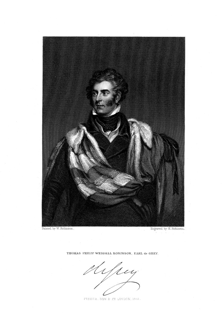 Thomas Philip Robinson, 2:e Earl de Grey, 1781-1859, 1844. av H. Robinson