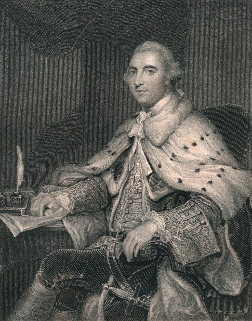 William Fitz-Maurice Petty, första markisen av Lansdowne, c1766, början av mitten av 1800-talet. av H. Robinson