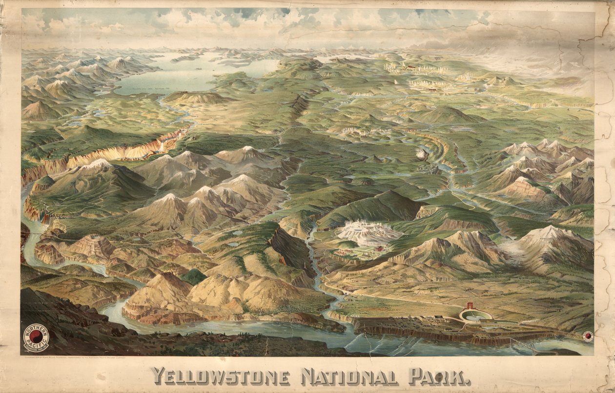 Yellowstone nationalpark. av H. Wellge