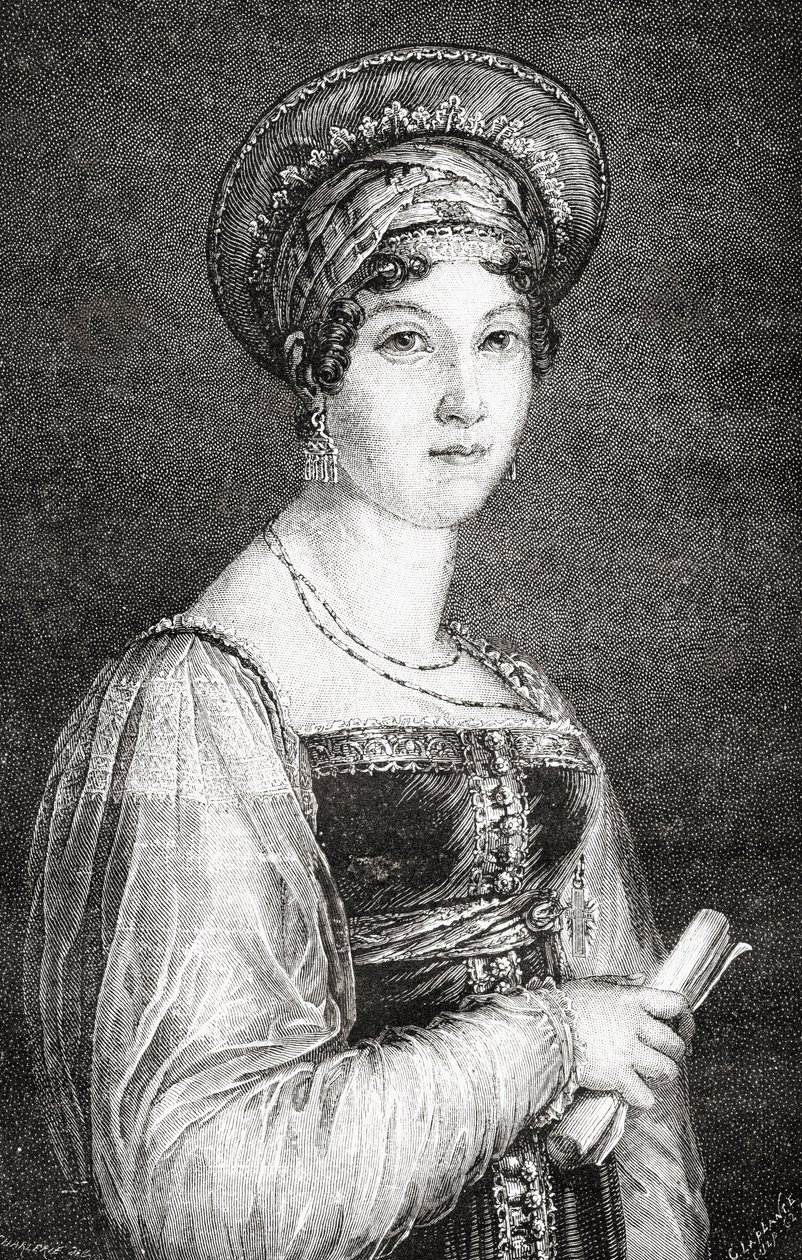 Mademoiselle Mars, graverad av La Plante, från 