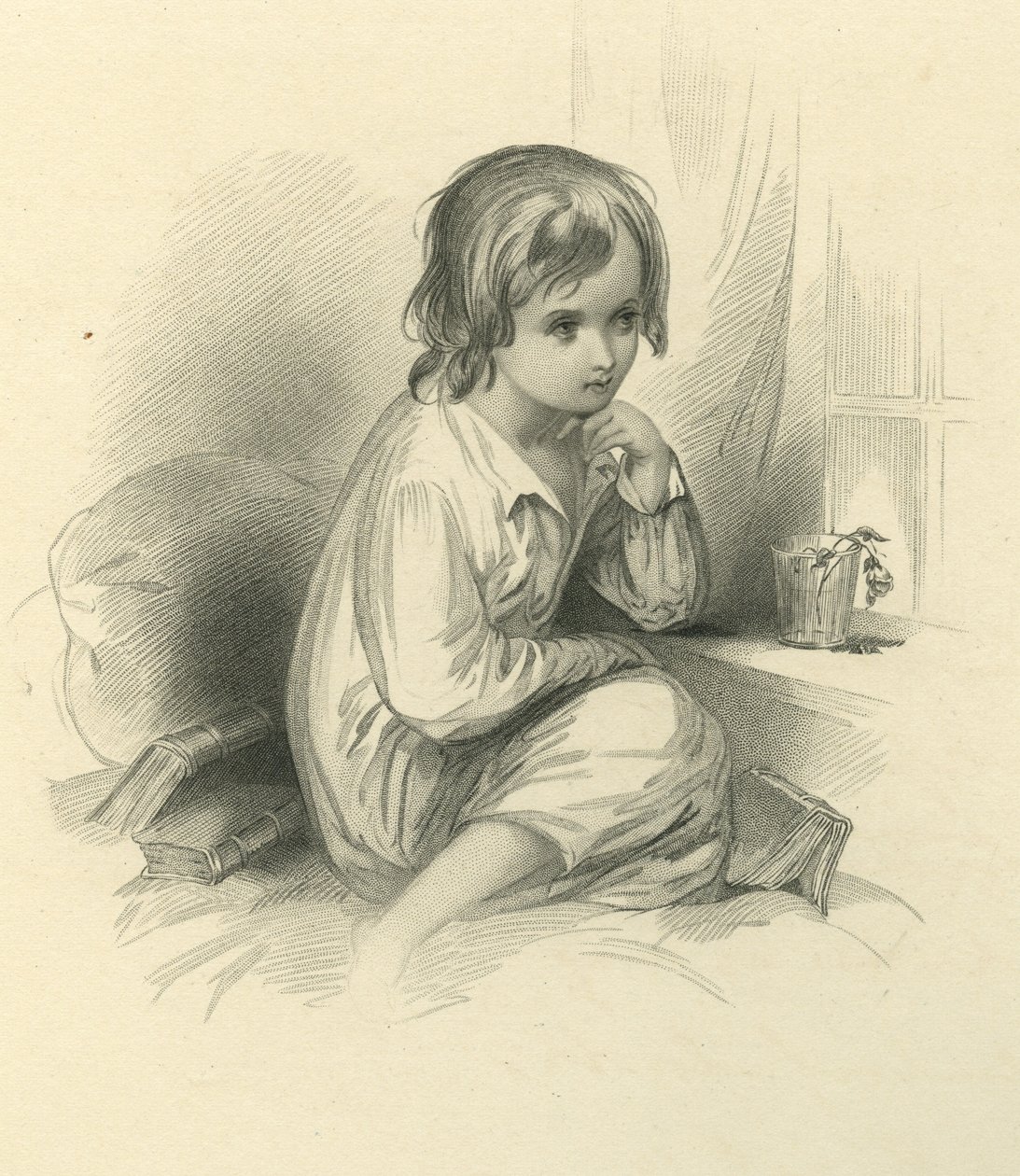 Dombey och Son - Lille Paul Dombey av Hablot Knight Browne