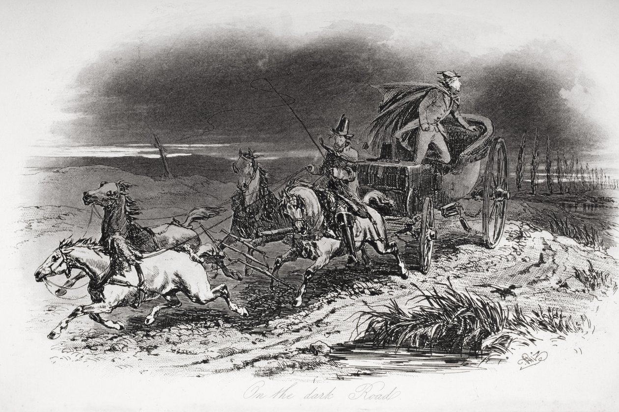 På den mörka vägen, illustration från 