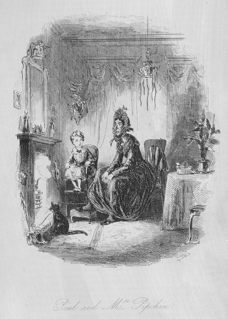 Paul and Mrs. Pipchin, illustration från 