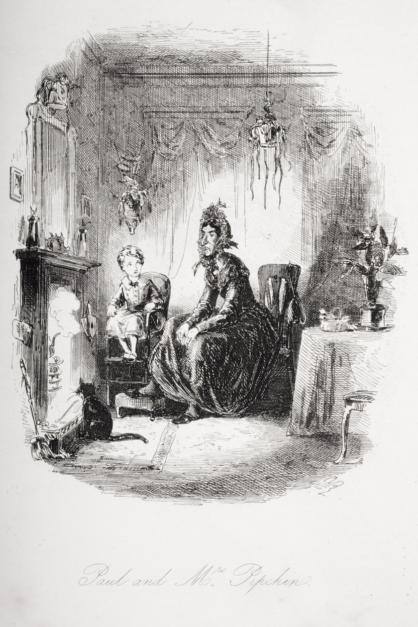 Paul and Mrs. Pipchin, illustration från 