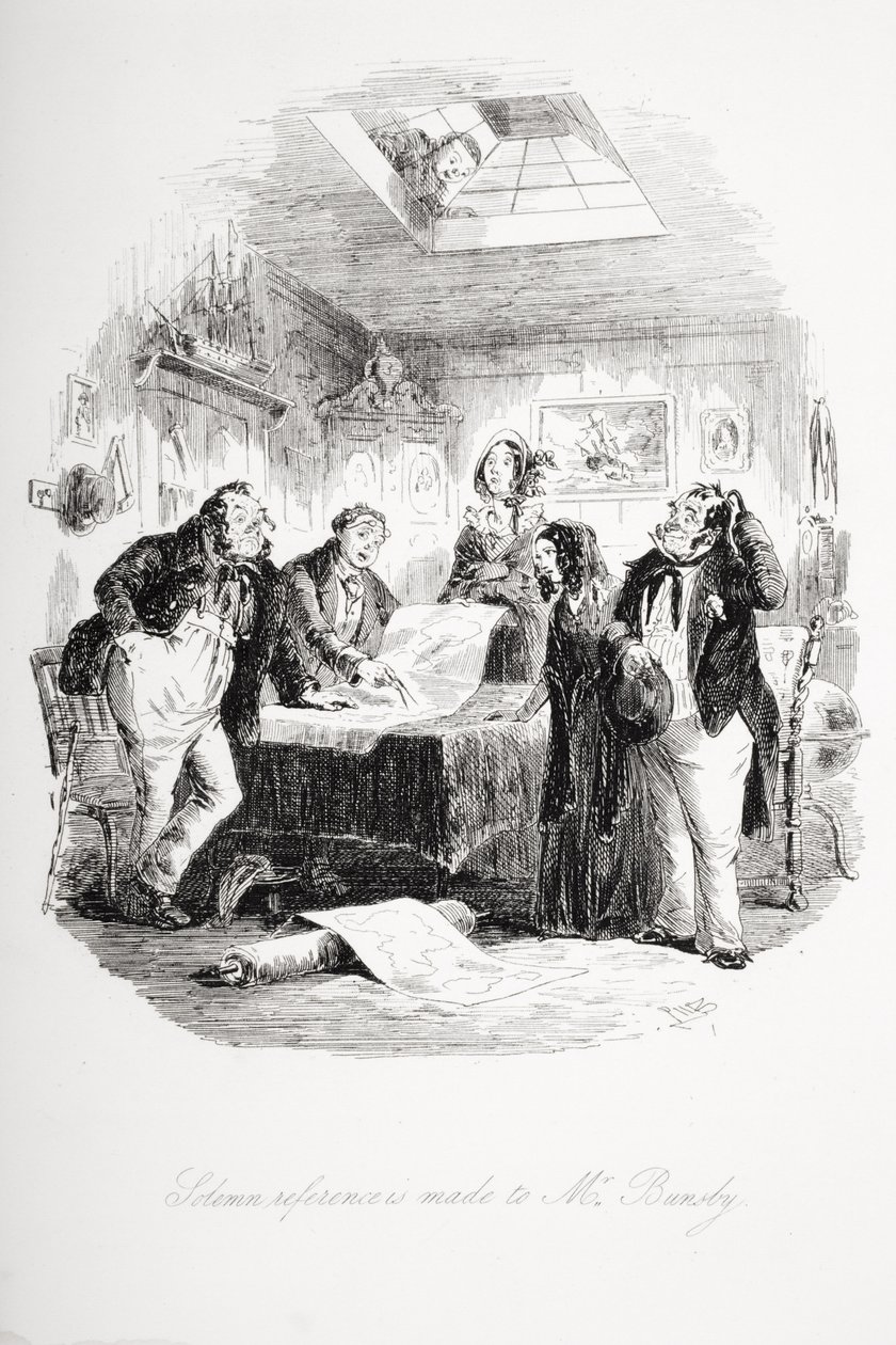 Högtidlig hänvisning görs till Mr. Bunsby, illustration från 
