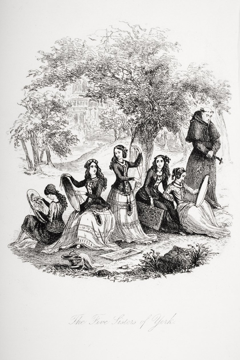 De fem systrarna i York, illustration från 