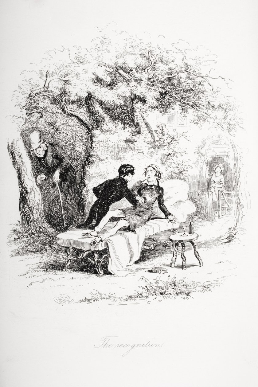 Erkännandet, illustration från `Nicholas Nickleby