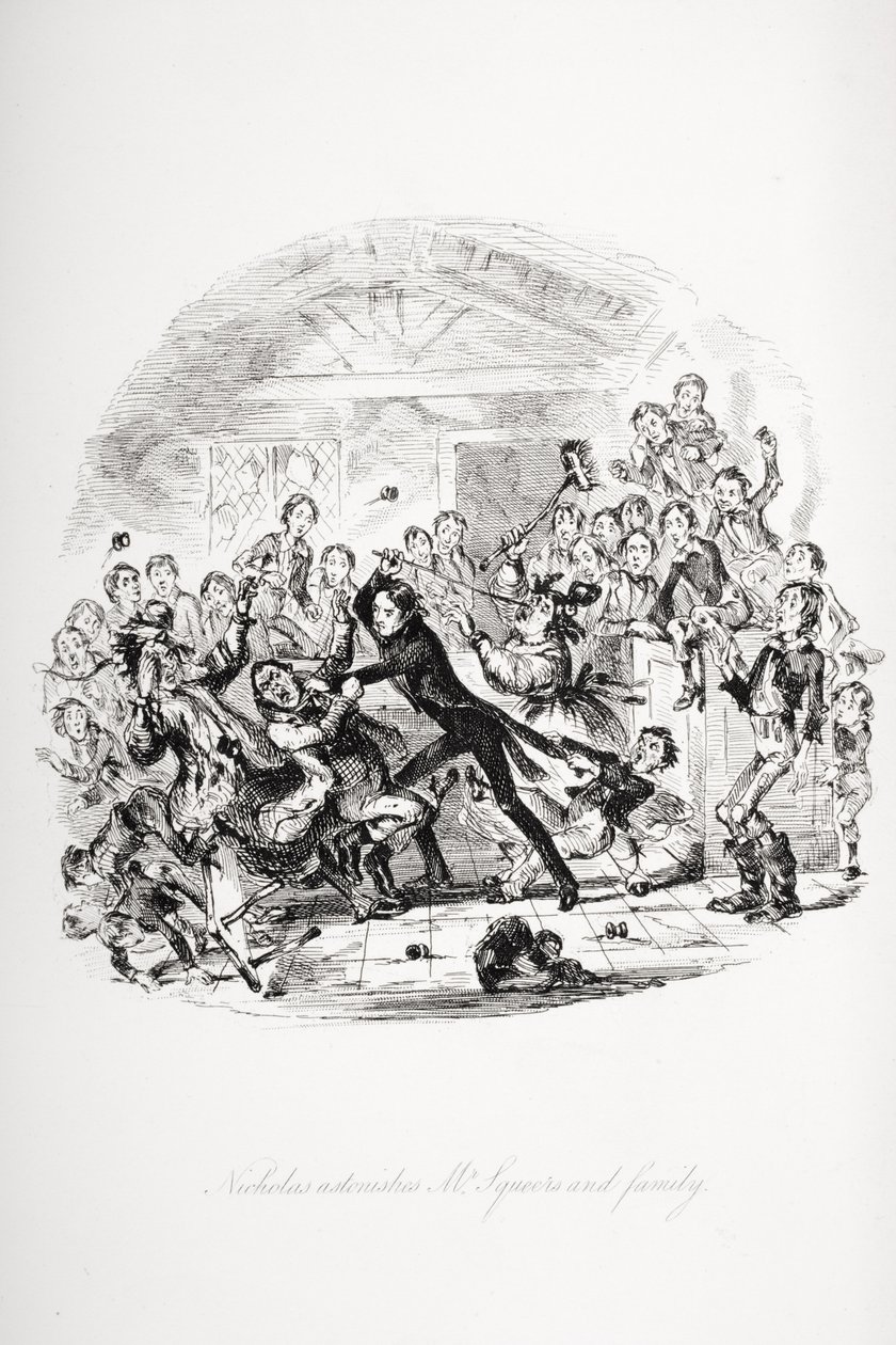 Illustration till Charles Dickens Nicholas Nickleby av Hablot Knight (1815 92) Browne