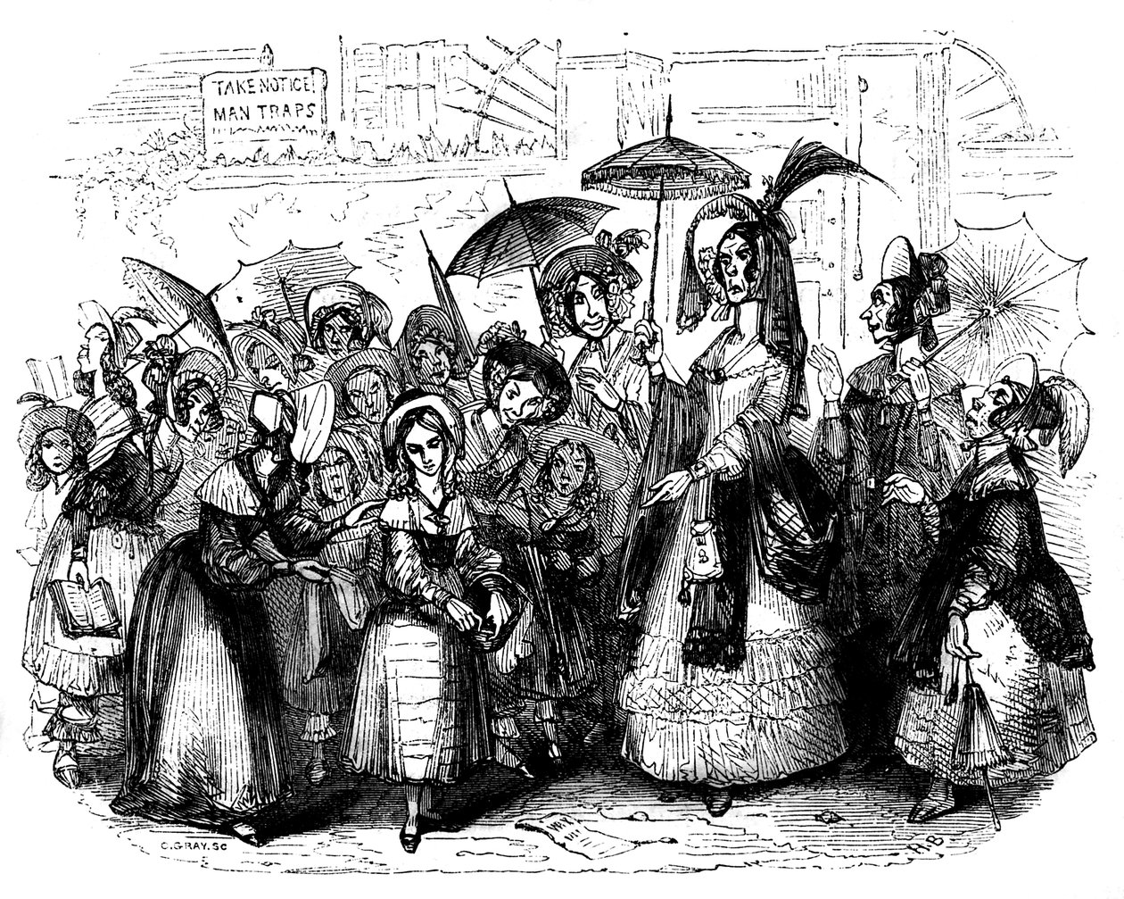 Charles Dickens "The Old Curiosity Shop" av Hablot Knight Browne