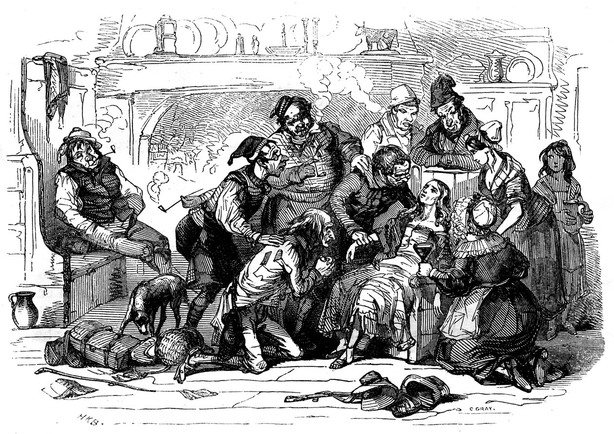 Charles Dickens "The Old Curiosity Shop" av Hablot Knight Browne