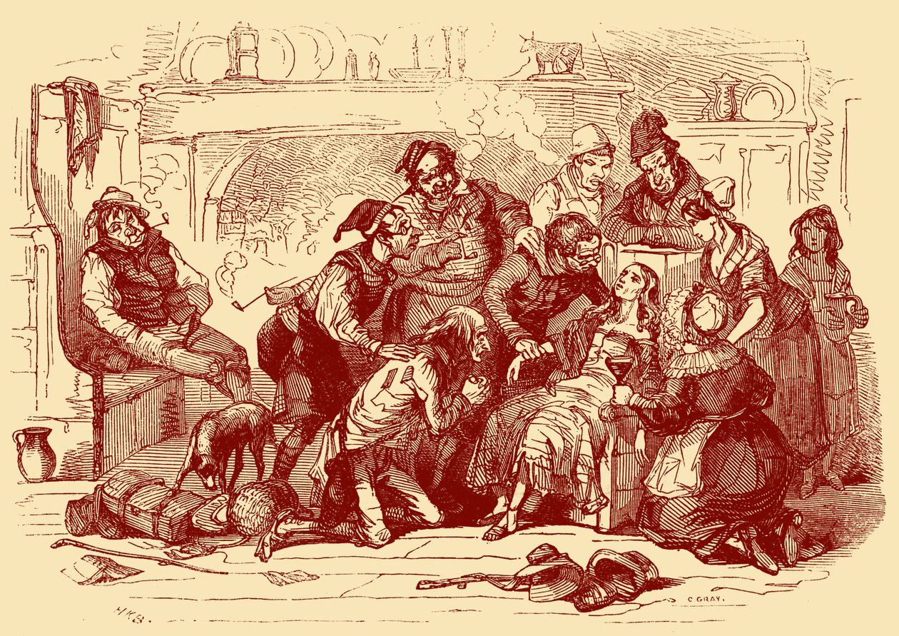 Charles Dickens "The Old Curiosity Shop" av Hablot Knight Browne