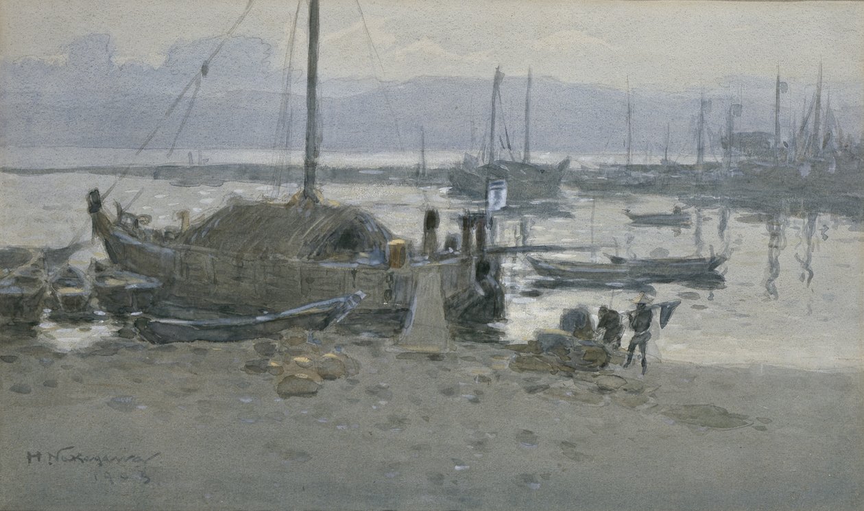 Tanabe hamn av Hachir Nakagawa
