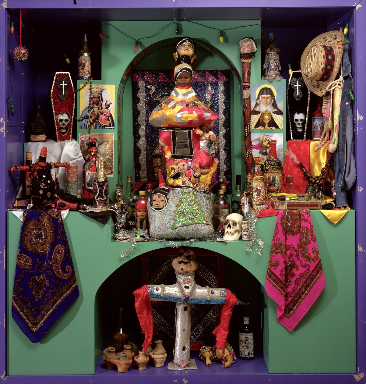 Voodoo altare av Haitian School