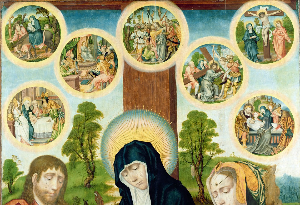 The Lamentation of the Dead Christ, ca 1520 (detalj) (se 150818 och 150819) av Hamburg Master