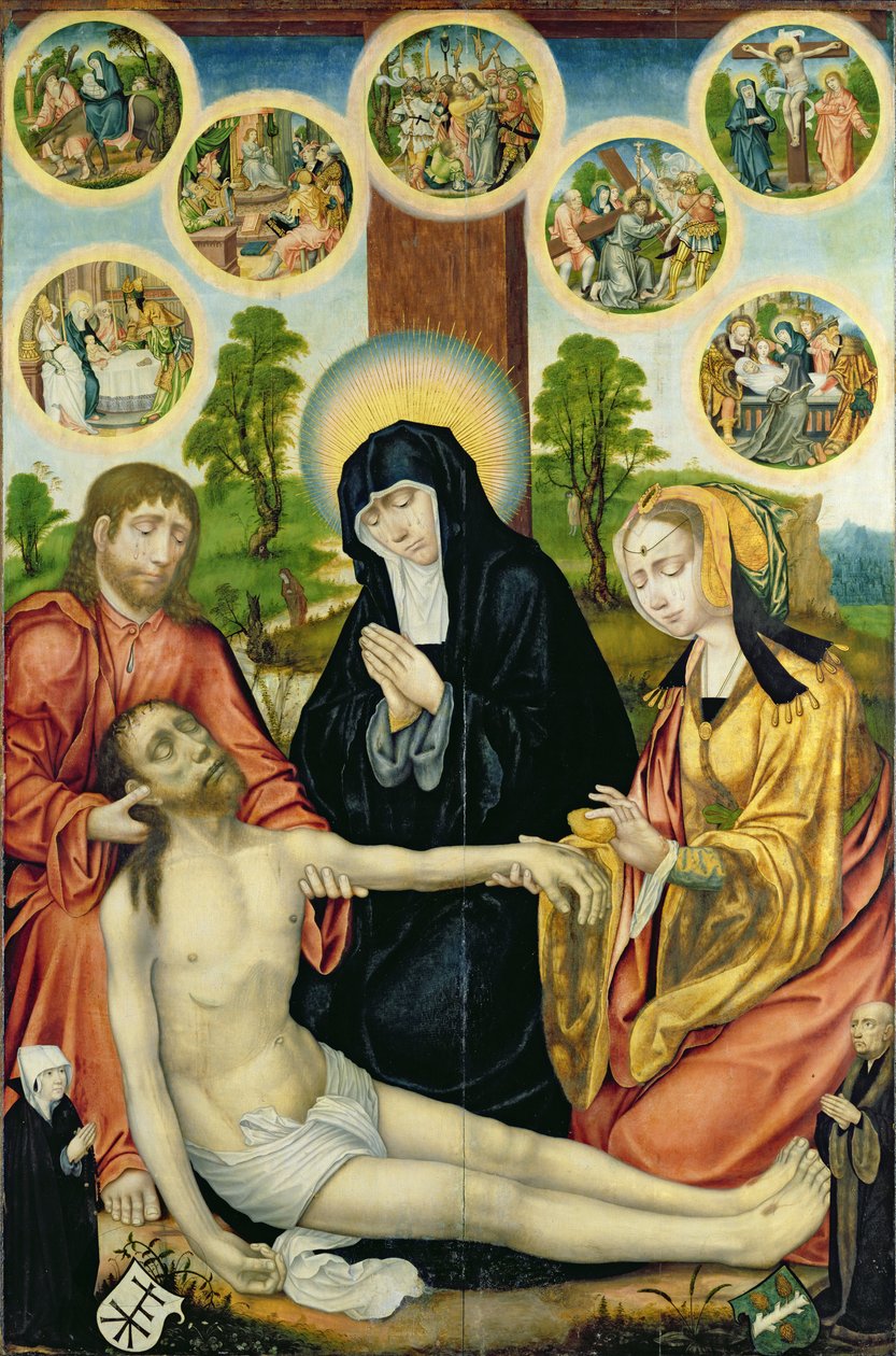The Lamentation of the Dead Christ, ca 1520 (se 150819 och 150820) av Hamburg Master