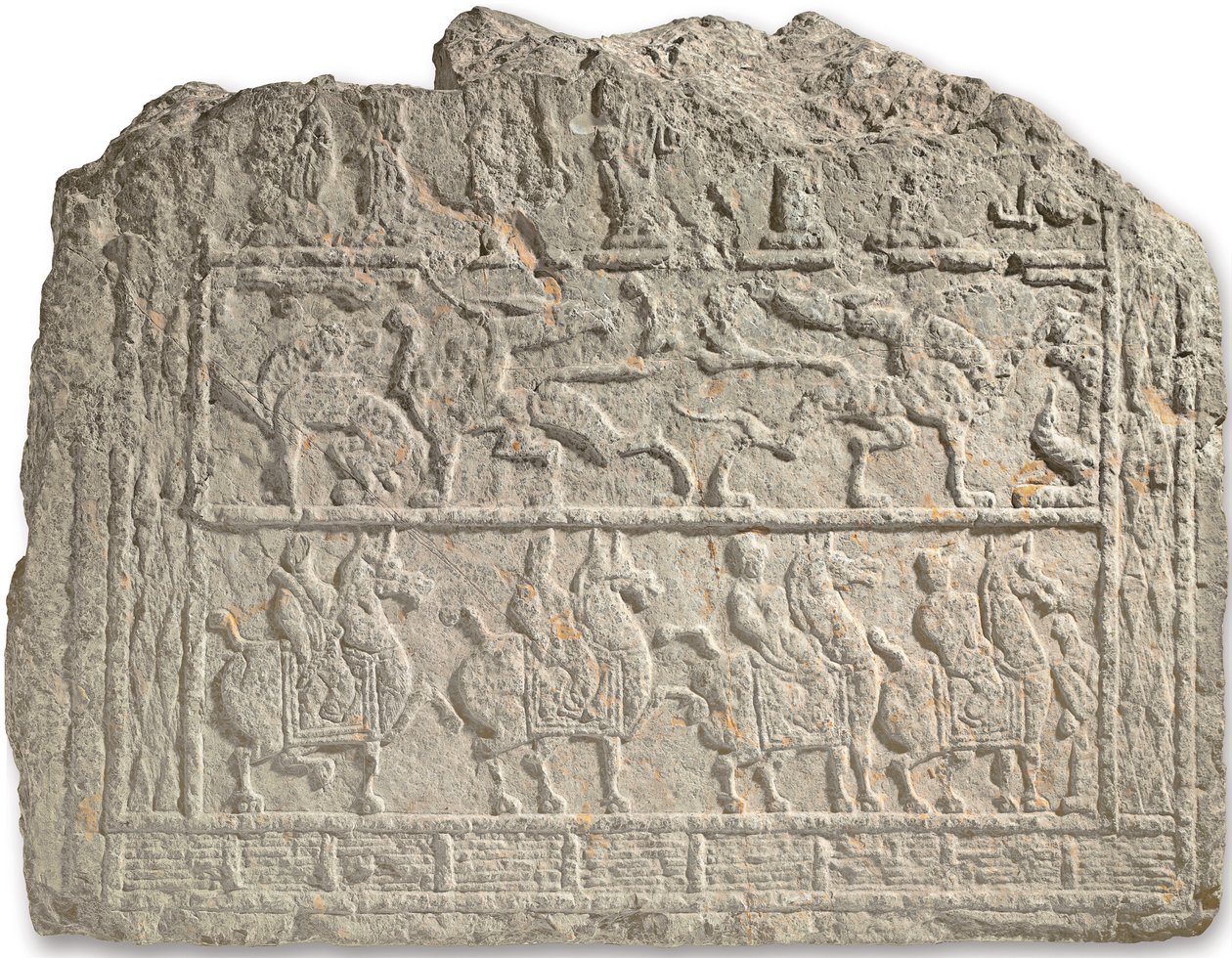 Sällsynt stor gravrelief av Han Dynasty Chinese School