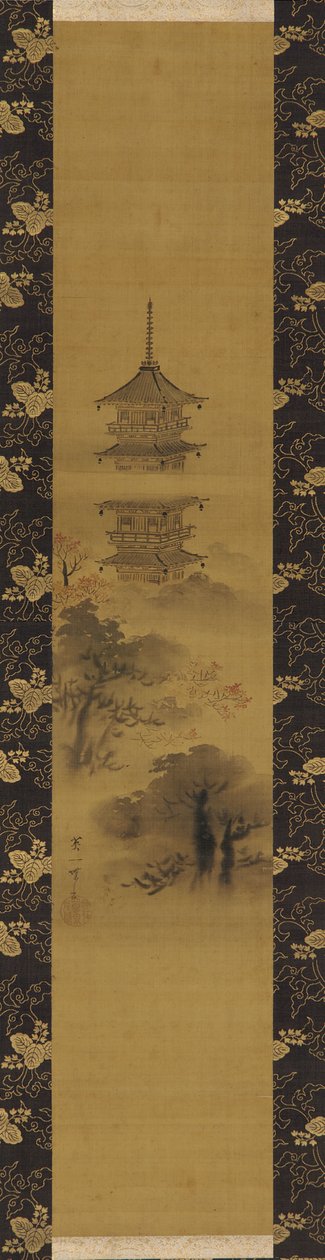 En pagod, Edo-period, mitten av 1600-talet - början av 1700-talet. av Hanabusa Itcho