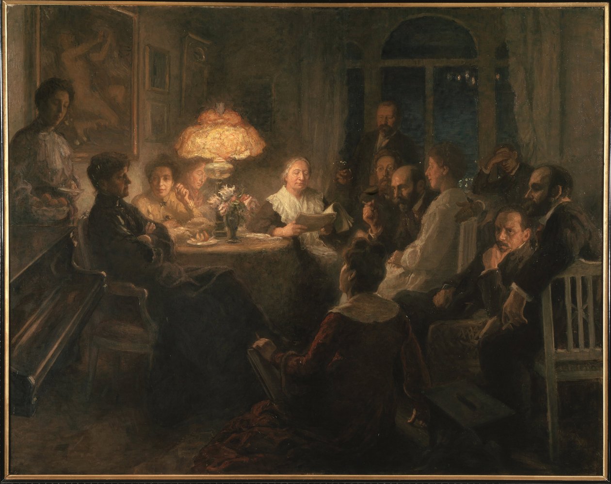 Les amis - Vänner - Pauli (Hirsch-Pauli), Hanna (1864-1940) - 1900-1905 - Olja på duk - 204x260 - Nationalmuseum Stockholm av Hanna Pauli