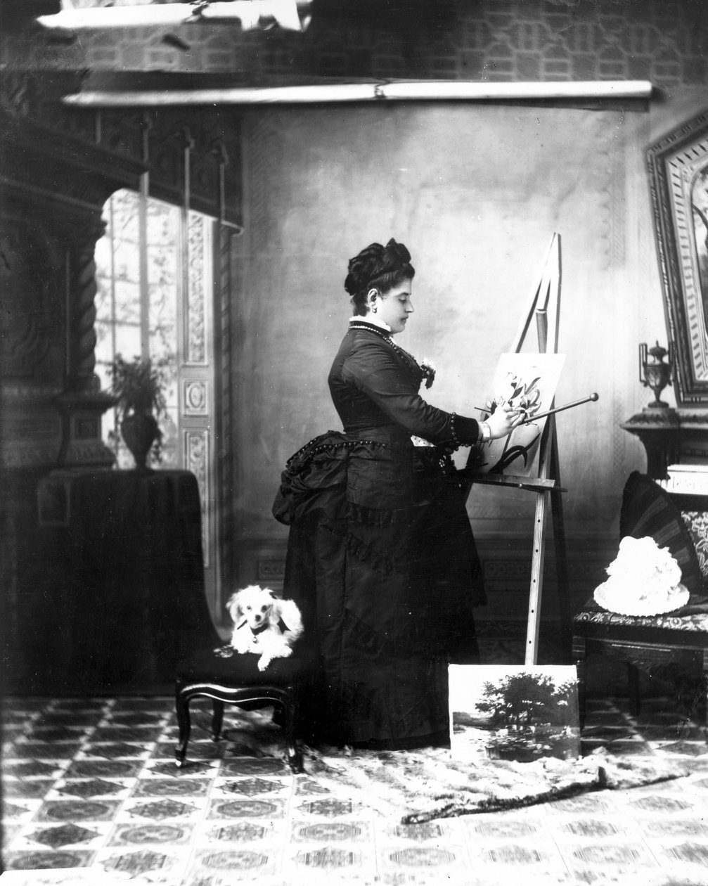 Mrs. Carlo Bossi, 1890-talet (bw-foto) av Hannah Maynard