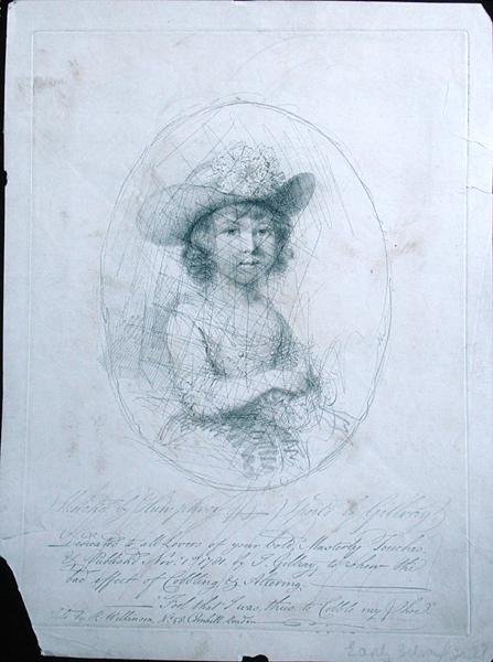A Sketch, bortskämd av James Gillray (1757-1815) 1781 (silverpoint på papper) av Hannah Humphrey