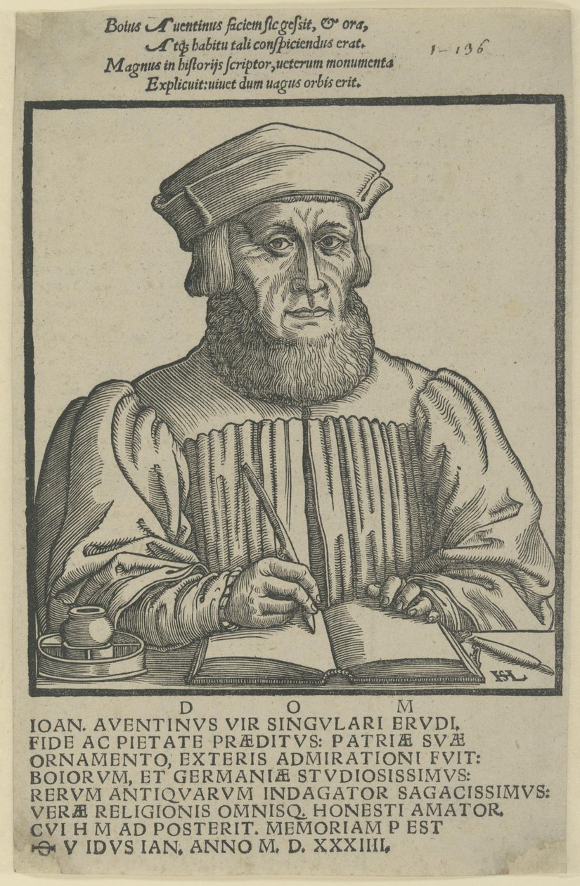 Ioannes Aventinus - dedicatio Annalium Boiorum av Hanns Lautensack