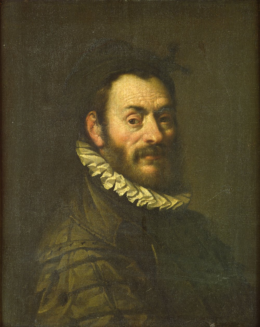 Portræt af Giambologna swed av Hans von Aachen