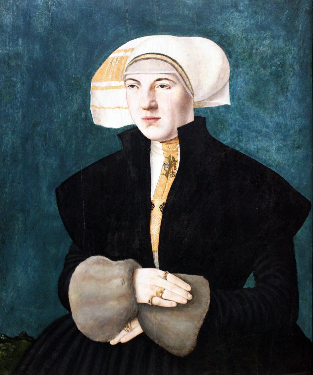 Porträtt av Katharina von Holzhausen, född Breder von Hohenstein av Hans Abel the Younger