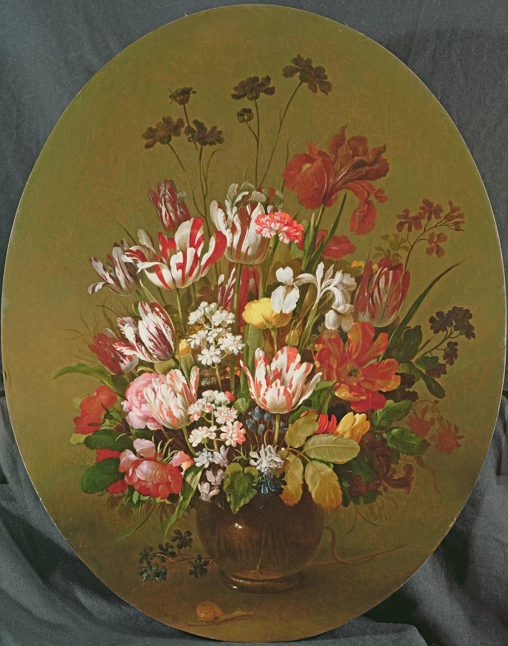 Blomster i en glasvaseswed av Hans Bollongier