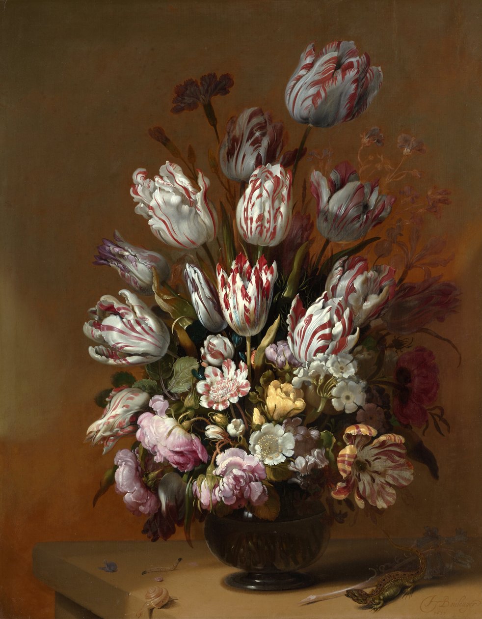 Stilleben med blommor av Hans Bollongier