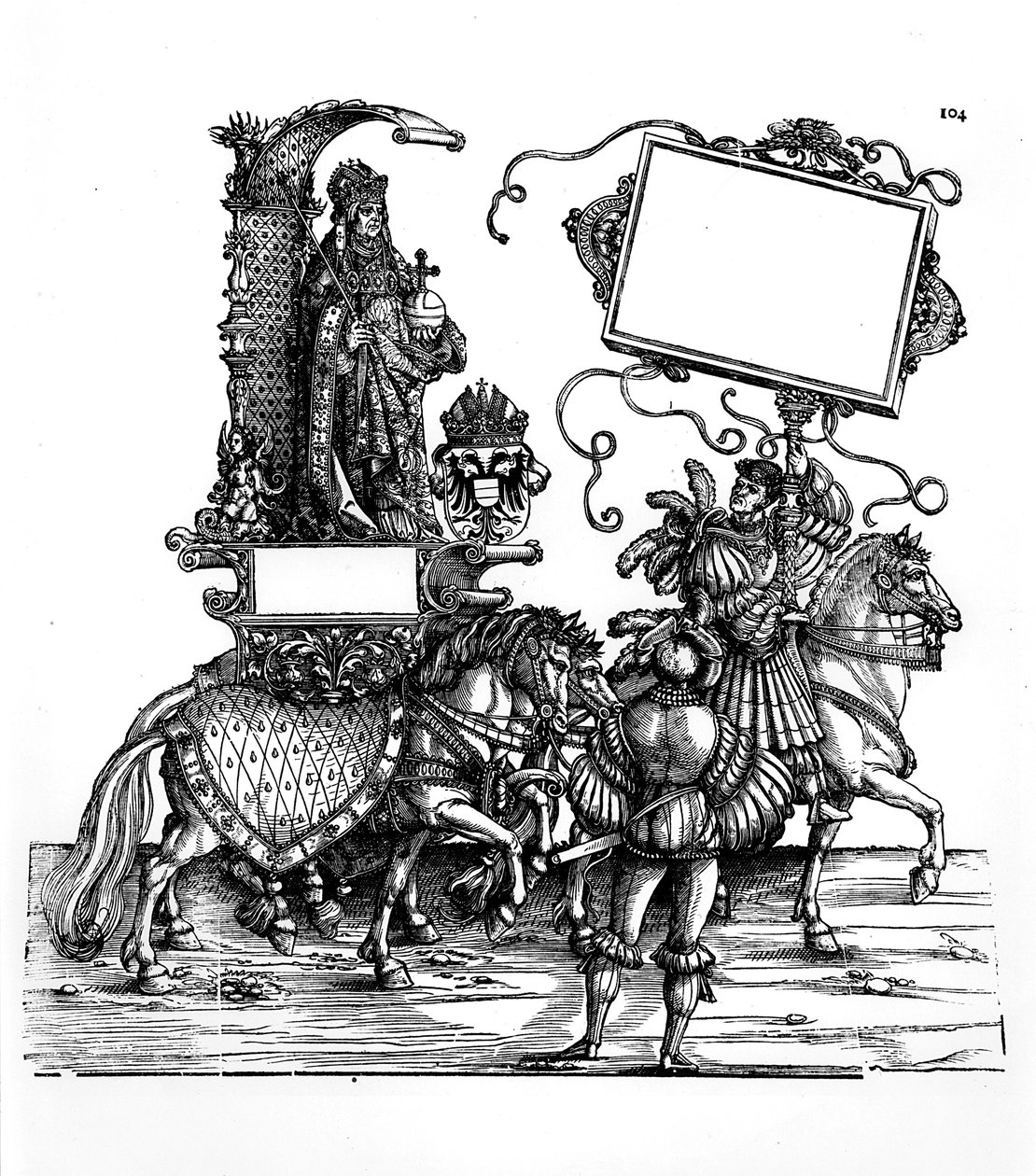 Scen från Maximilians triumfprocession, ca 1516-18 av Hans Burgkmair